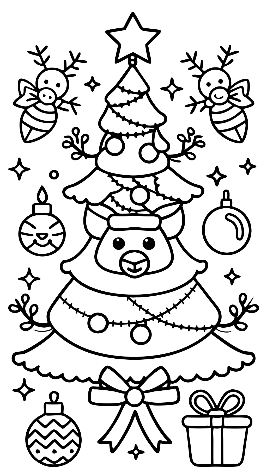 coloriage de Noël gratuit et imprimable